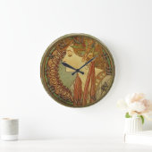 Grande Horloge Ronde Art Nouveau Clock (Maison)