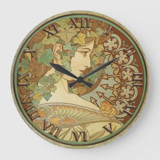 Grande Horloge Ronde Art Nouveau Clock