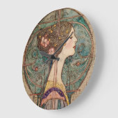 Grande Horloge Ronde Art Nouveau Model  (Angle)