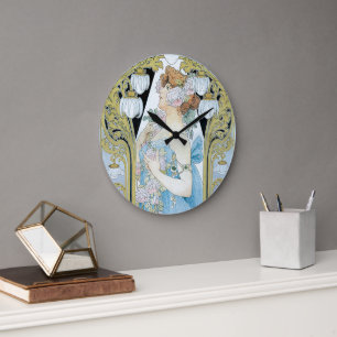 Grande Horloge Ronde Art Nouveau vintage Le Bec Liais, Privat Livemont