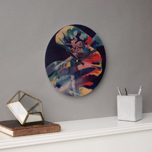 Grande Horloge Ronde Art Nouveau vintage, Loie Fuller au Folies Bergere