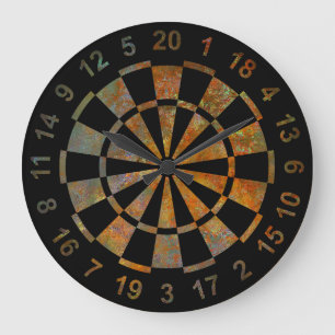 Grande Horloge Ronde Art Rustique Industriel Rouillé