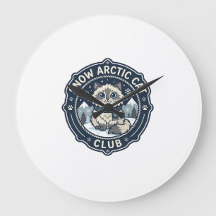 Grande Horloge Ronde Art vectoriel Snow Arctic Cat POD - Snow Arctic Ca