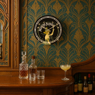Grande Horloge Ronde Art vintage Art Nouveau Absinthe Blanqui par jamai
