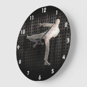 Grande Horloge Ronde Arts martiaux cool (Angle)