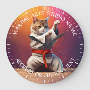 Grande Horloge Ronde Arts martiaux Jiu-jitsu Karate Taekwondo Studio