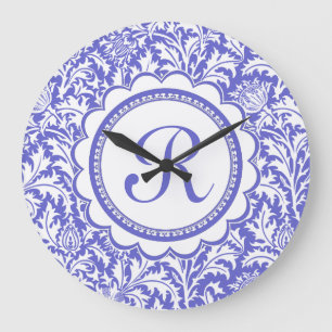 Grande Horloge Ronde Arts pourpres et artisanat William Morris Floral