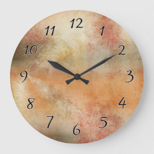 Grande Horloge Ronde Artsy Autumn Abstraite