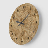 Grande Horloge Ronde Aspect fossile en marbre Brown (Angle)