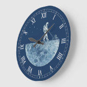 Grande Horloge Ronde Astronaute de Moon (Angle)