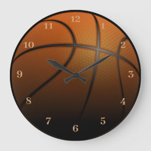 Grande Horloge Ronde Athlète de basket-ball