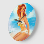 Grande Horloge Ronde Au Beach Pin Up (Angle)