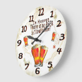 Grande Horloge Ronde Au paradis, il n'y a pas d'horloge murale à bière (Angle)