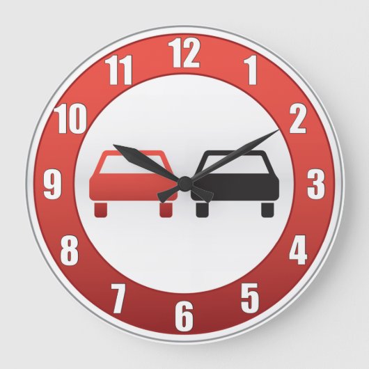 Grande Horloge Ronde Aucun signe de dépassement (Recto)