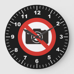Grande Horloge Ronde Aucune photo autorisée
