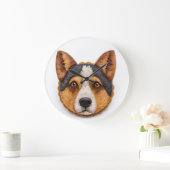 Grande Horloge Ronde Australian Cattle Dog 3D inspiré (Maison)