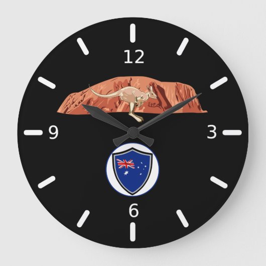 Grande Horloge Ronde Australian flag large clock (Recto)