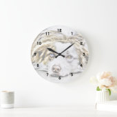 Grande Horloge Ronde Australian Shepherd dog art (Maison)