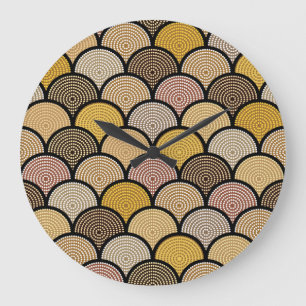 Grande Horloge Ronde Australien : Colorful Dotée Vintage