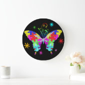 Grande Horloge Ronde Autism Butterfly (Maison)