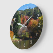 Grande Horloge Ronde Automne Saison Automne Arbres Nature Paysage Austr (Angle)