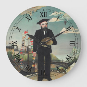 Grande Horloge Ronde Autoportrait en paysage 1890, Henri Rousseau