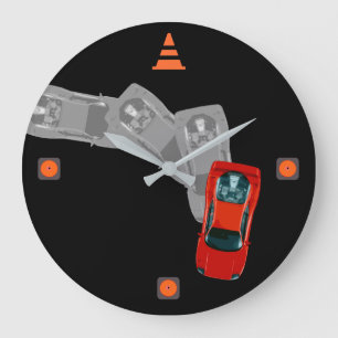 Grande Horloge Ronde AUTOX-Rouge