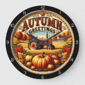 Grande Horloge Ronde Autumn Greetings Tractor (Recto)