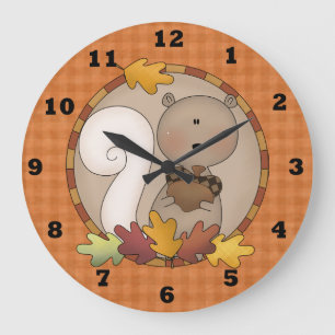 Grande Horloge Ronde Autumn Wall Clock