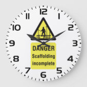 Grande Horloge Ronde Avertissement de site incomplet de l'échafaudage d (Recto)