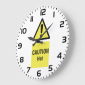 Grande Horloge Ronde Avertissement jaune gras Sécurité des signes chaud (Angle)