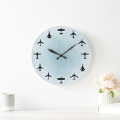 Grande Horloge Ronde Aviation Large Clock (Maison)