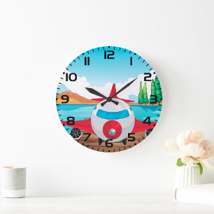 Grande Horloge Ronde Avion dans la nature