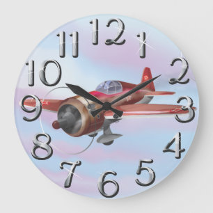 Grande Horloge Ronde Avions de chasse de la Seconde Guerre mondiale