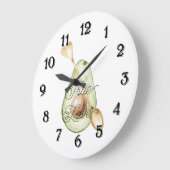Grande Horloge Ronde Avocado Heart Spoon True Love (Angle)