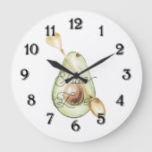 Grande Horloge Ronde Avocado Heart Spoon True Love (Recto)