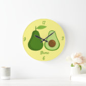 Grande Horloge Ronde Avocado Lover Design Thunder_Cove (Maison)