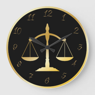 Grande Horloge Ronde Avocat de la loi