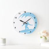 Grande Horloge Ronde Baby Blue Surfing (Maison)