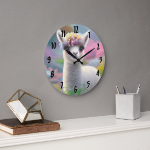 Grande Horloge Ronde Baby Llama