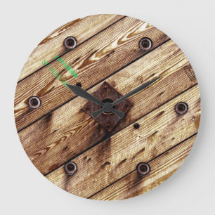 Grande Horloge Ronde Bac en bois cool