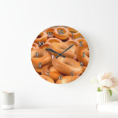 Grande Horloge Ronde Bagels Thème Horaires De Cuisine (Maison)