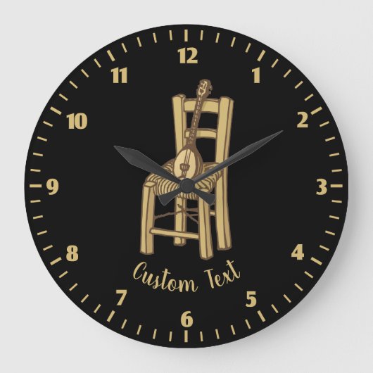 Grande Horloge Ronde Baglama sur la chaise (Recto)