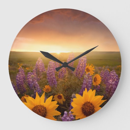 Grande Horloge Ronde Baies du coucher du soleil (Recto)