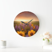 Grande Horloge Ronde Baies du coucher du soleil (Maison)