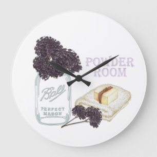Grande Horloge Ronde Baignoire ronde violette Hydrangea