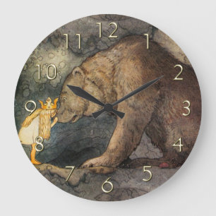 Grande Horloge Ronde Baiser d'ours