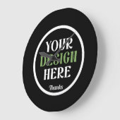 Grande Horloge Ronde baiser personnalisé, unique, élégant et minimalist (Angle)