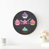 Grande Horloge Ronde Baking Cupcake O'Clock (Maison)