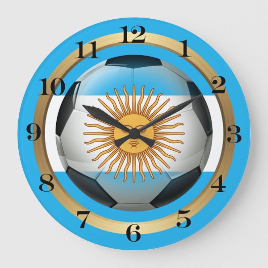 Grande Horloge Ronde Bal de soccer argentin (Recto)